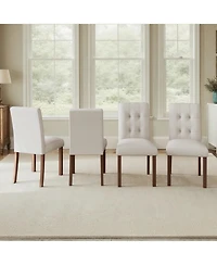 Streamdale Furniture Streamdale Modern Beige Dining Chairs - Set of 4