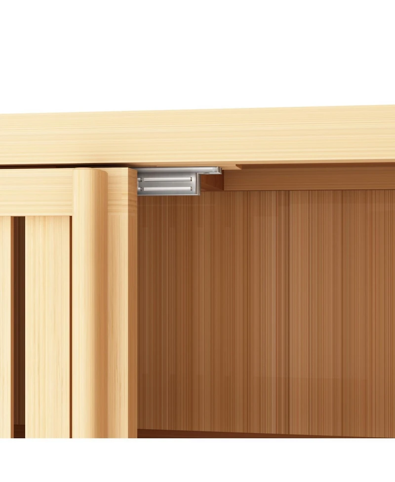 Streamdale Furniture Bamboo Cabinet Floor Storage for Bathroom, Living Room