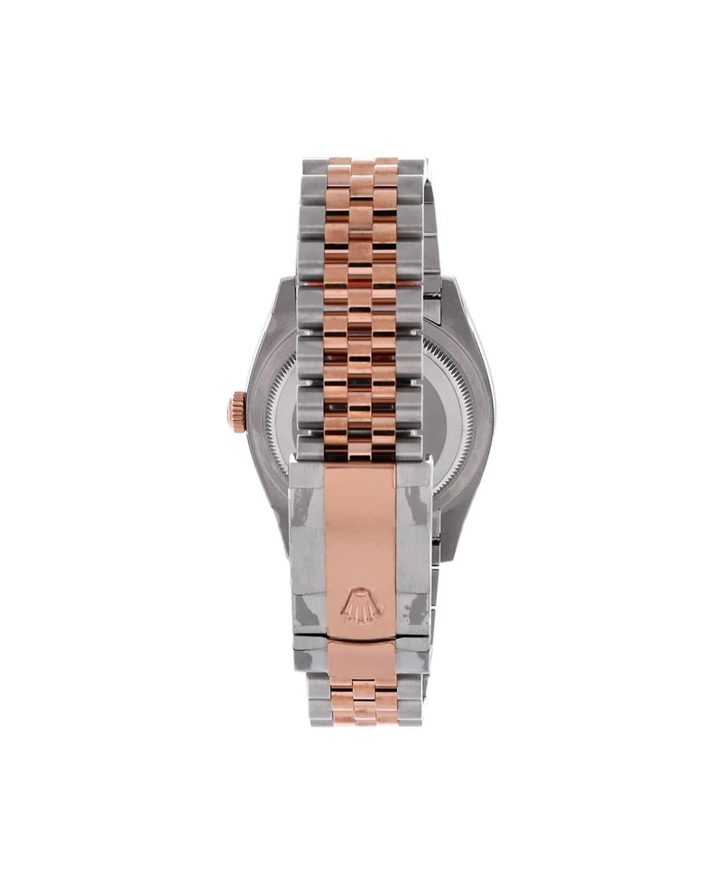 Pre-Owned Rolex Oyster Perpetual Datejust Fluted Motif Automatic Watch in Stainless Steel and Rose Gold 36mm