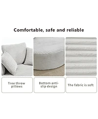 Boyel Living Round Sofa Bed with Memory Foam Sectional Couches for Living Room