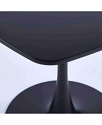 Boyel Living 24 Inch Square Dining Table for 2-4 Person, Modern Small with Sturdy Metal Pedestal Base