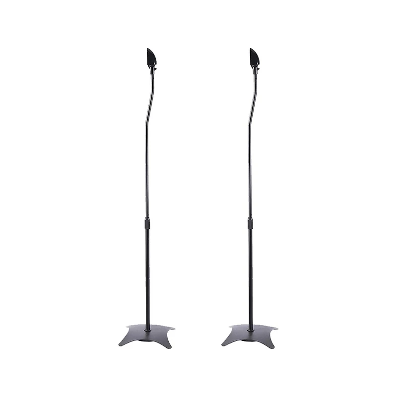 Artudatech 2-Pack Universal Speaker Stands with Adjustable Height & Stabilized Base for Surround Sound