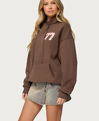 Edikted Women's Leopard 77 Oversized Hoodie