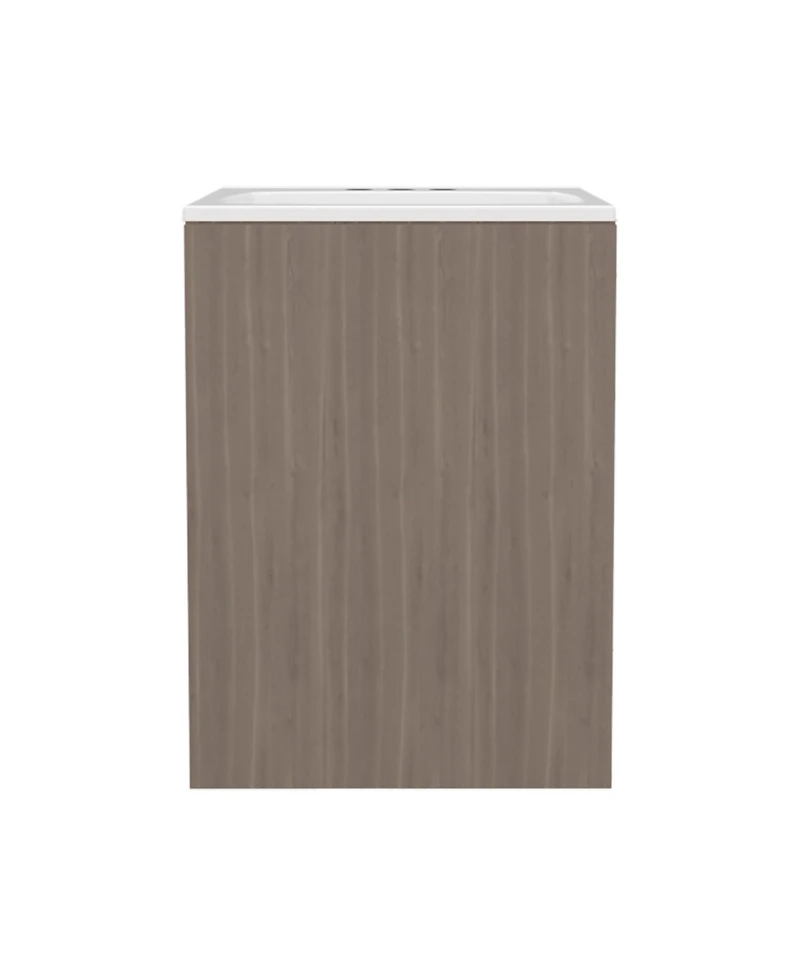 Fm Furniture Siena Compact Vanity Cabinet, Single Door, Two Open Side Shelves