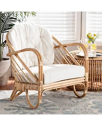 Furniture Aliane 30" Rattan Bohemian Armchair