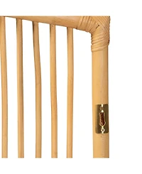 Furniture Malvina 2" Rattan Bohemian Queen Wall-mount Headboard