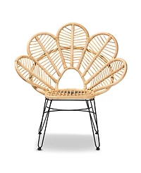 Furniture Garan 37.8" Rattan Bohemian Accent Chair