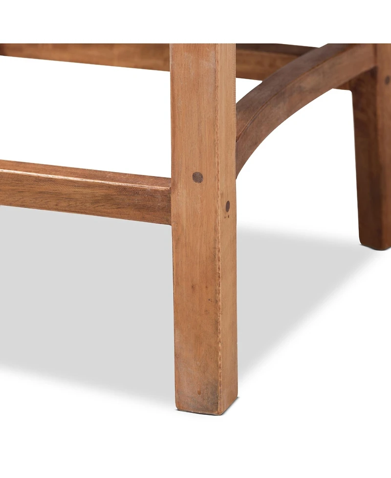 Furniture Arthur 19.5" Rattan Mid-Century Counter Stool