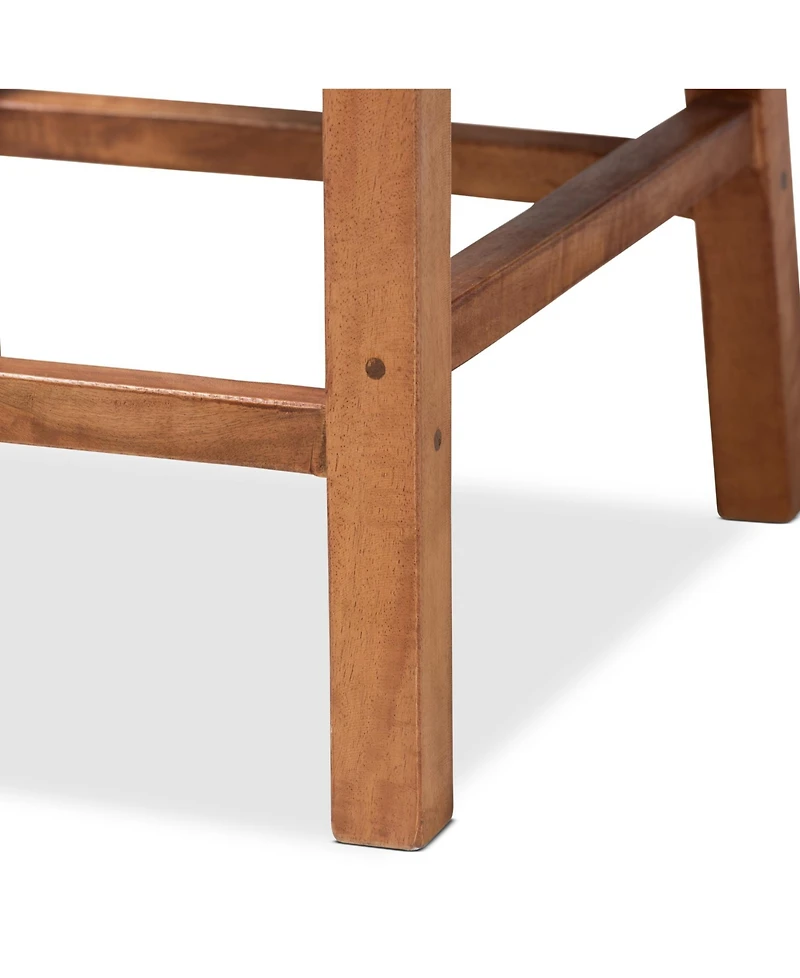 Furniture Caspia 20.25" Rattan Mid-Century Counter Stool