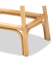 Furniture Elgon 13.2" Rattan Bohemian Counter Stool