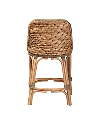 Furniture Kyle 24" Rattan Bohemian Dining Chair with Cushion