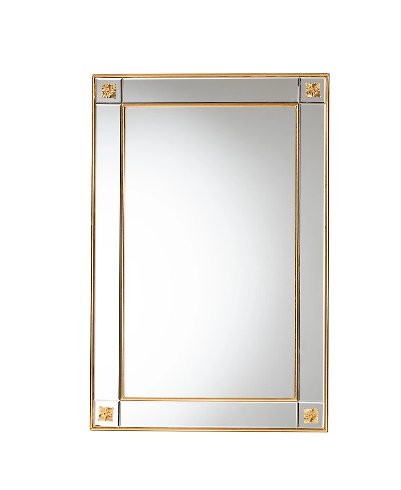 Boxton Studio Iara 28" Glass Glam and Luxe Accent Wall Mirror