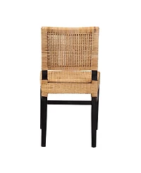 Furniture Lesia 22.4" Rattan Bohemian Dining Chair