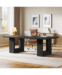 Tribesigns Home Office Desk, 62.99" Large Farmhouse Executive Computer Table, Writing Table