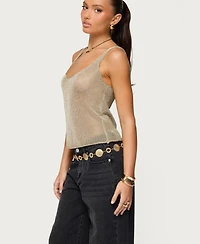 Edikted Women's Meena Shiny Knit Tank Top