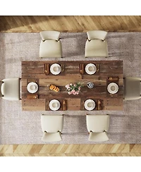Tribesigns 63-inch Dining Table for 4-6, Farmhouse Kitchen Table with Large Tabletop, Rectangular Dinner Eating Table