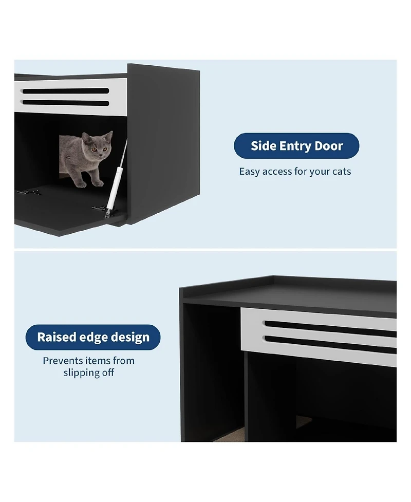 gaomon Modern Litter Box Enclosure Cabinet