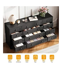 Gaomon 12 Drawers Wooden Dressers for Adult Bedroom