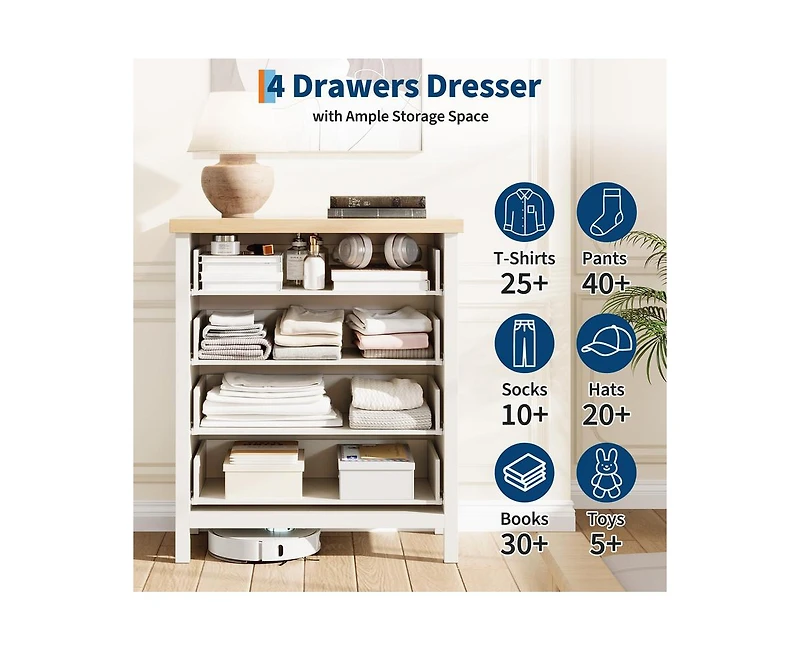 gaomon Fluted Dresser for Bedroom