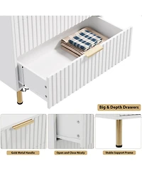 Gaomon Fluted Drawer Storage Dresser