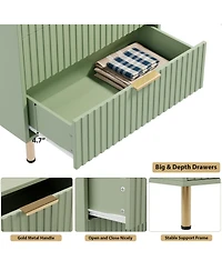 Gaomon Fluted Drawer Storage Dresser