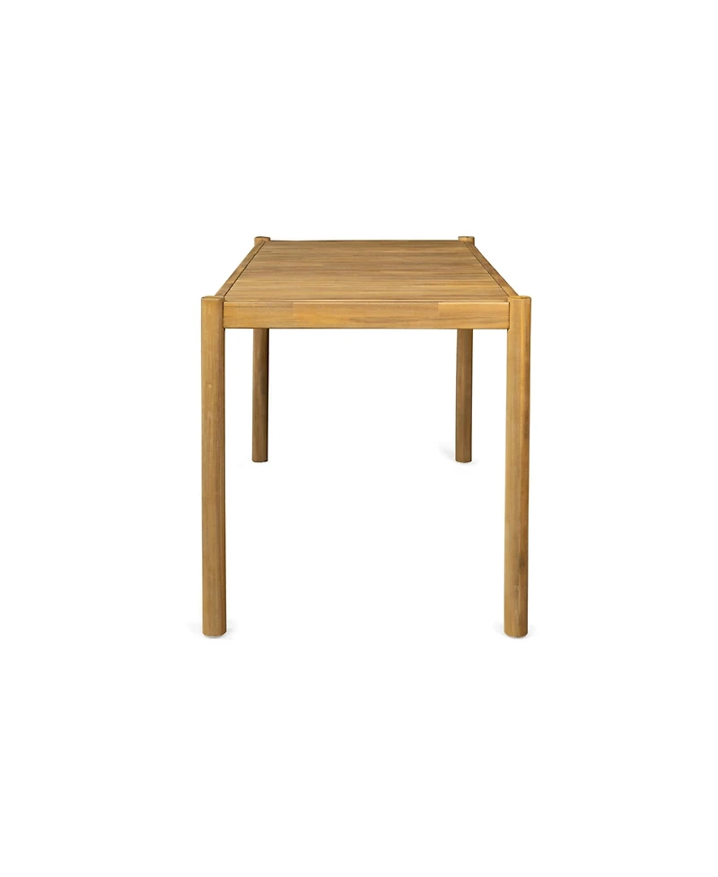 Lovmor Classic Patio Solid Wood Dining Table – Durable Acacia Wood, Light Teak Finish, Weather-Resistant, Includes 1 Table with Installation Ki