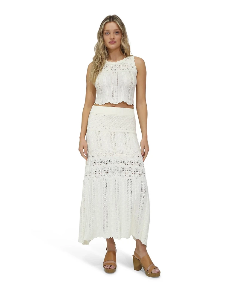 Belle & Bloom Women's Harvest Haze Crochet Crop Top