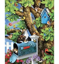 SunsOut Kitty and Birdhouse 1000 piece Jigsaw Puzzle for Adults
