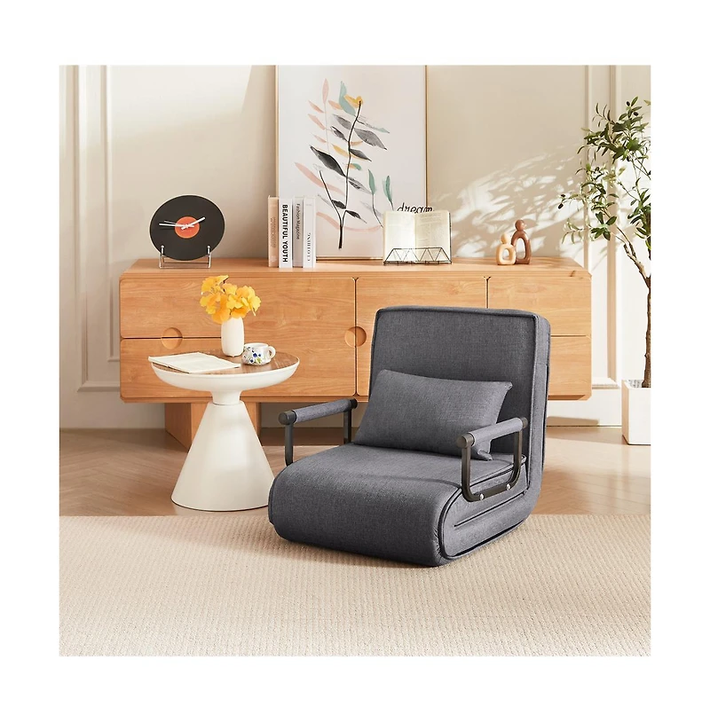 Cesicia Convertible Sofa for Adults Folding Futon Bed with Adjustable Backrest Small Spaces & Office