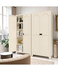 Streamdale Furniture 71" Locking Metal Storage Cabinet - Beige