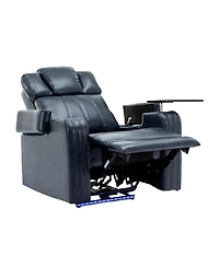 Streamdale Furniture Pu Leather Power Recliner w/ Cooling Cup Holder Bluetooth & Usb