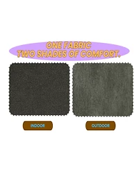 Streamdale Furniture Streamdale Dark Gray Bunny-Ear Pet-Friendly Armchair with Scratch-Resistant Fabric