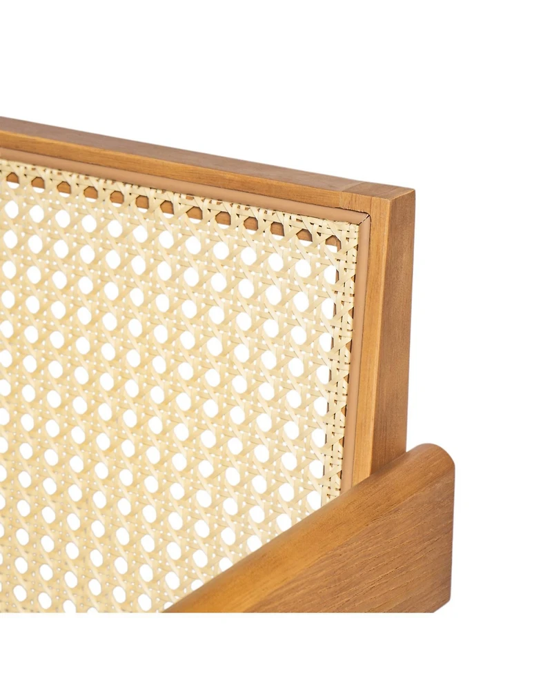 Streamdale Furniture Cane Upholstered Dining Chairs (Set of 2) Black/Natural