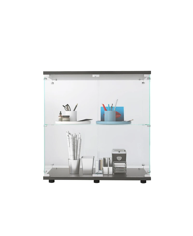 Streamdale Furniture Glass Display Cabinet with Lock & Doors