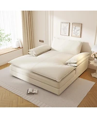 Streamdale Furniture Oversized Double Chaise Lounge, Deep Seat, Chenille Sofa, Large Pillows,