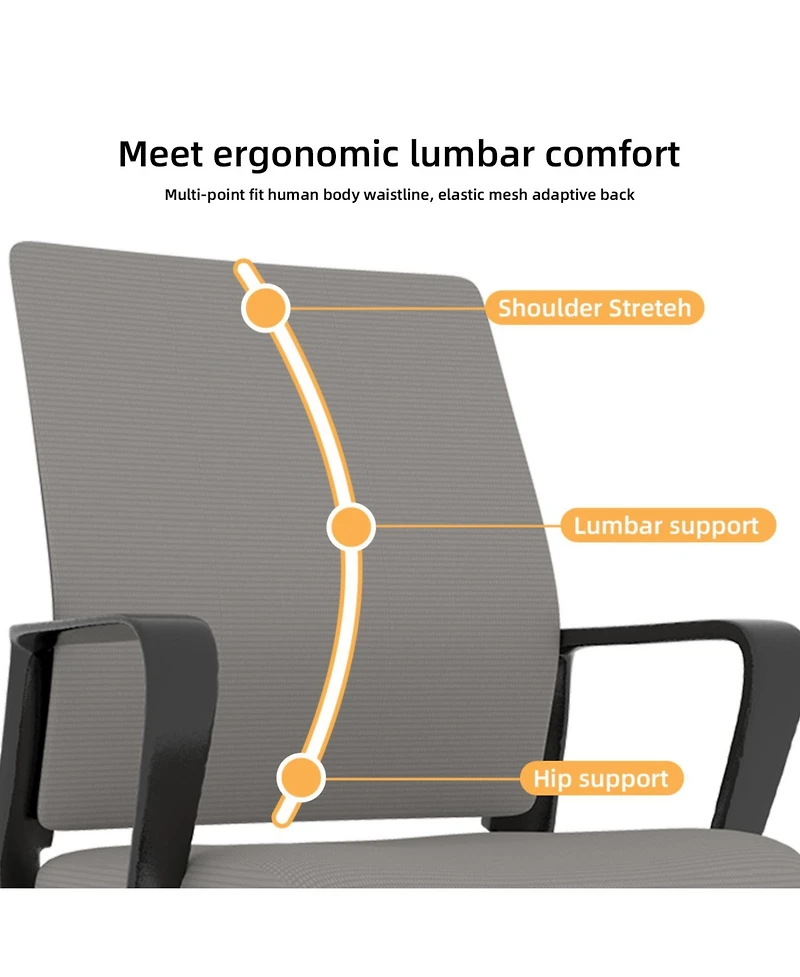 Streamdale Furniture Minimalist Modern Office Chair - Metal Frame Soft Home/Office