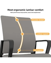 Streamdale Furniture Minimalist Modern Office Chair - Metal Frame Soft Home/Office