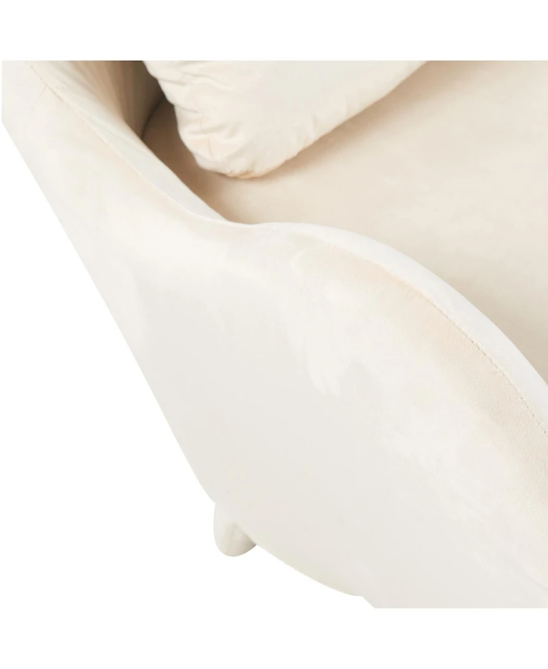 Streamdale Furniture Velvet Lounge Chair, 2-in-1 Pet Friendly Accent Chair