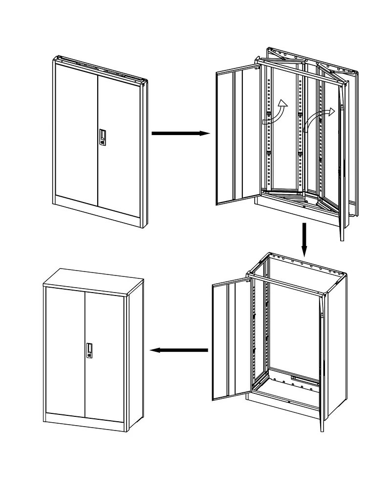Streamdale Furniture Metal Locking Storage Cabinet