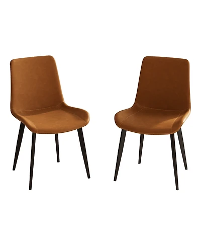 Streamdale Furniture Upholstered Faux Leather Dining Chairs (Set of 2)