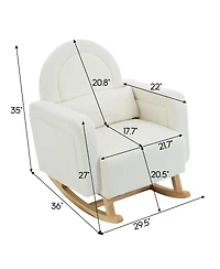 Streamdale Furniture Rocking Chair Curved Back Pillow
