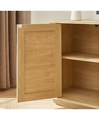 Streamdale Furniture 64" Wave Tv Stand Rattan Door Cabinet