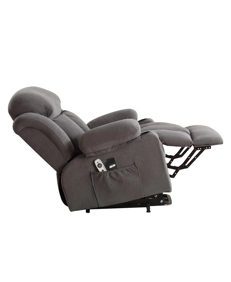 Streamdale Furniture Power Lift Recliner with Heat & Massage (Grey)