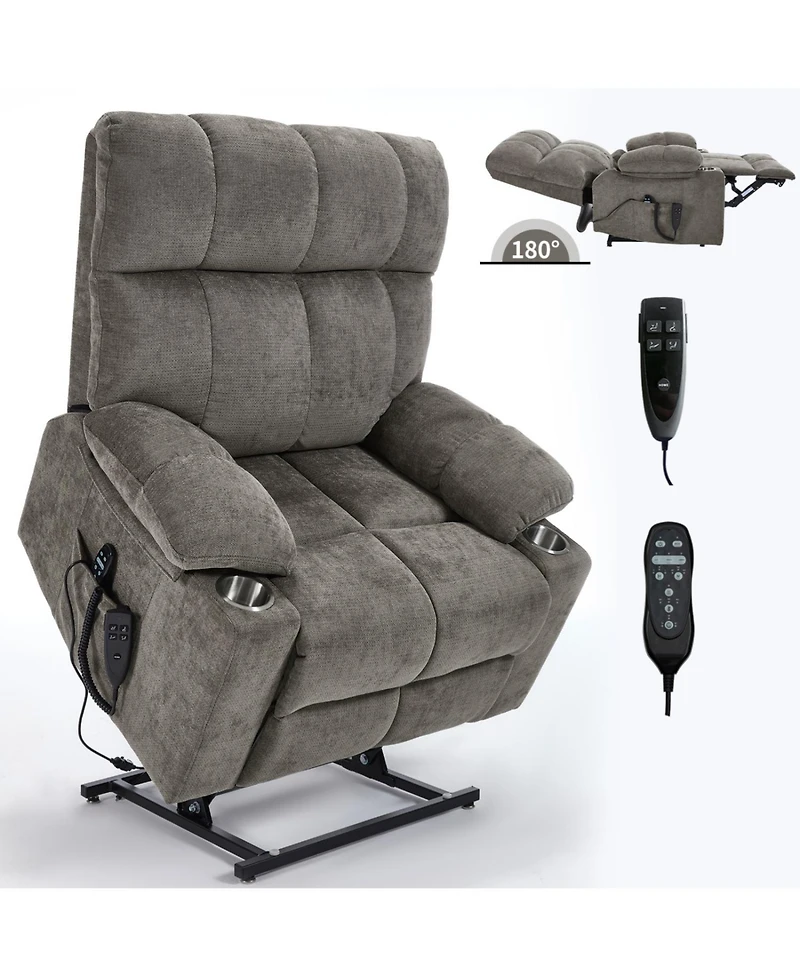 Streamdale Furniture Brown Power Lift Recliner Massage Chair