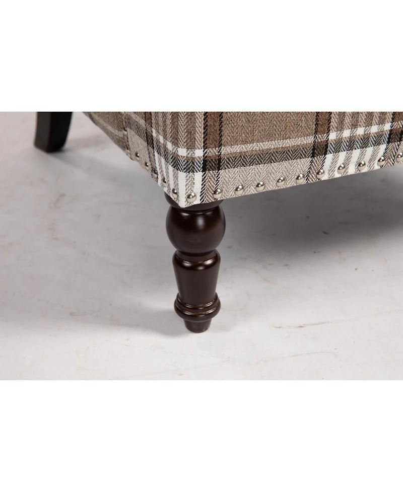 Streamdale Furniture Vintage Stripes Accent Chair with Nailhead