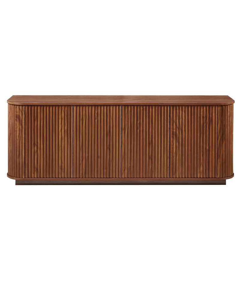 Streamdale Furniture Walnut Wave Pattern Sideboard/Tv Stand - 64"