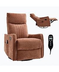 Streamdale Furniture Orange Heat Massage Rocker Swivel Recliner