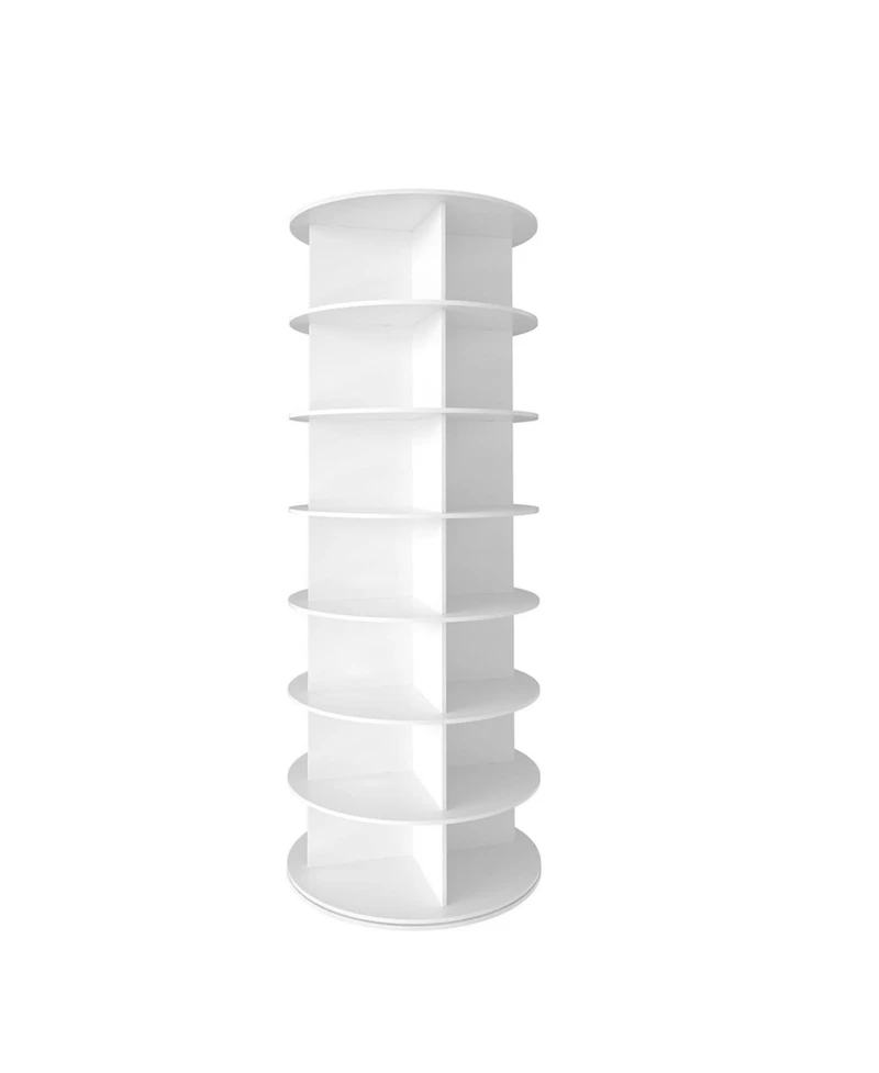 Streamdale Furniture 7 Tier Rotating Shoe Rack - White