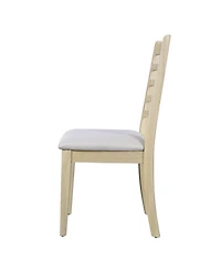 Streamdale Furniture Farmhouse Extendable Dining Set with 6 Upholstered Chairs