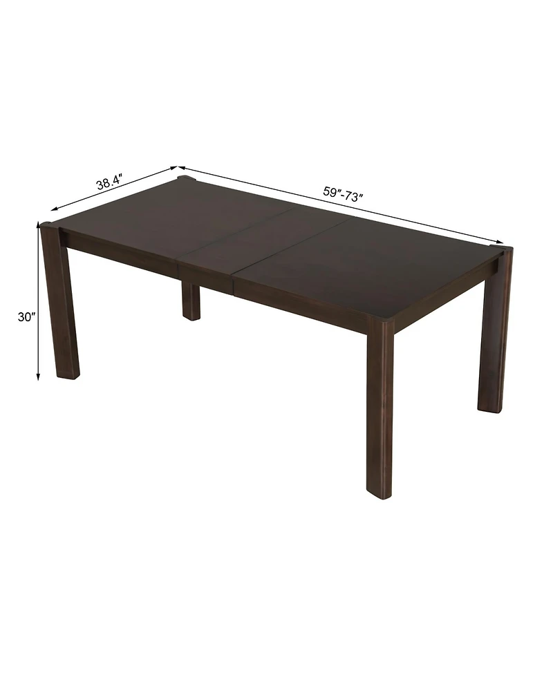 Streamdale Furniture Farmhouse Extendable Dining Set - Walnut & Champagne